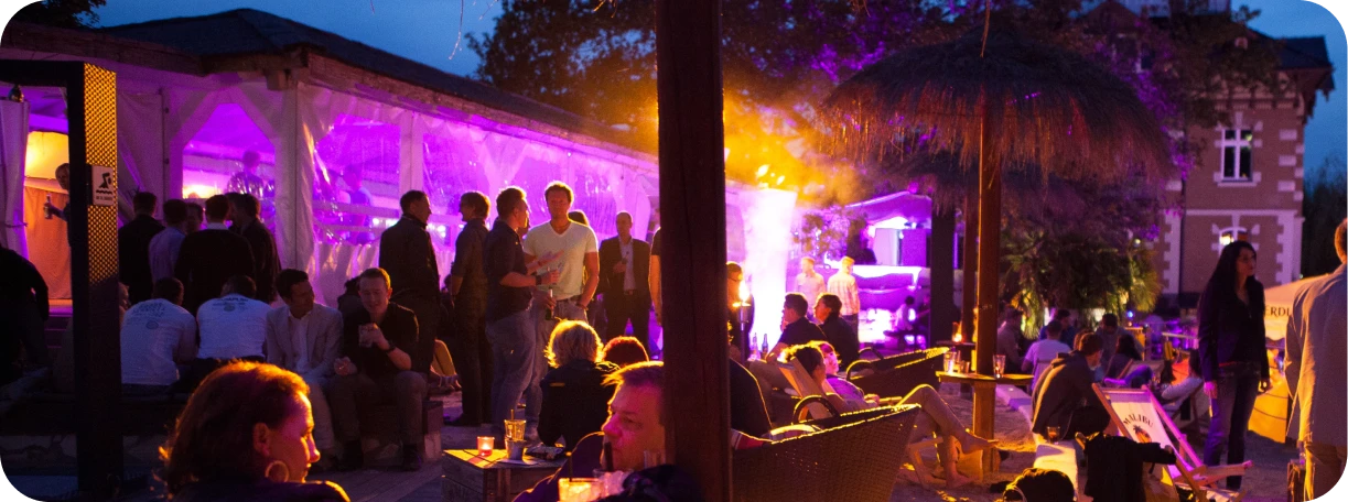 Event rental equipment being protected by inland marine insurance at a venue